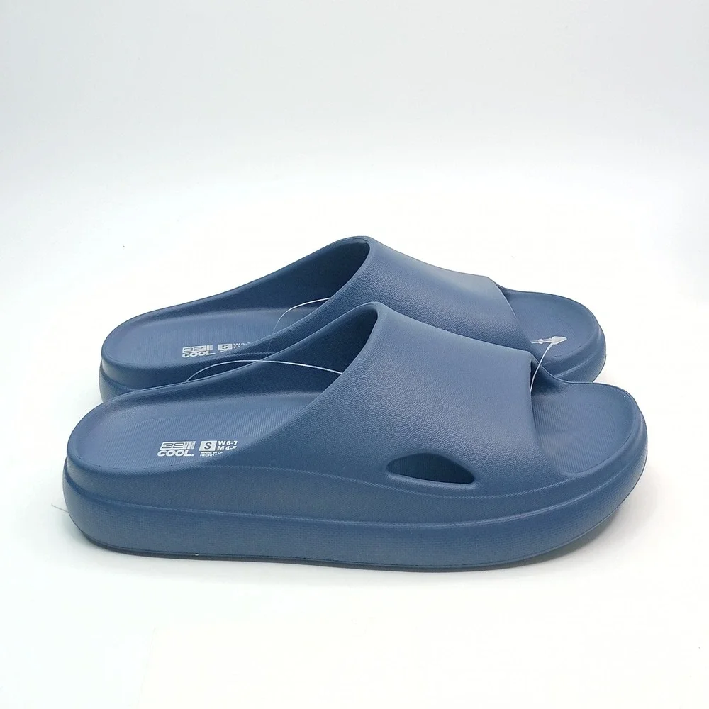 32 Degrees Cool Cushion Slides Men Size 7-8 Womens‎ 9-10 Navy Blue EVA Sandals